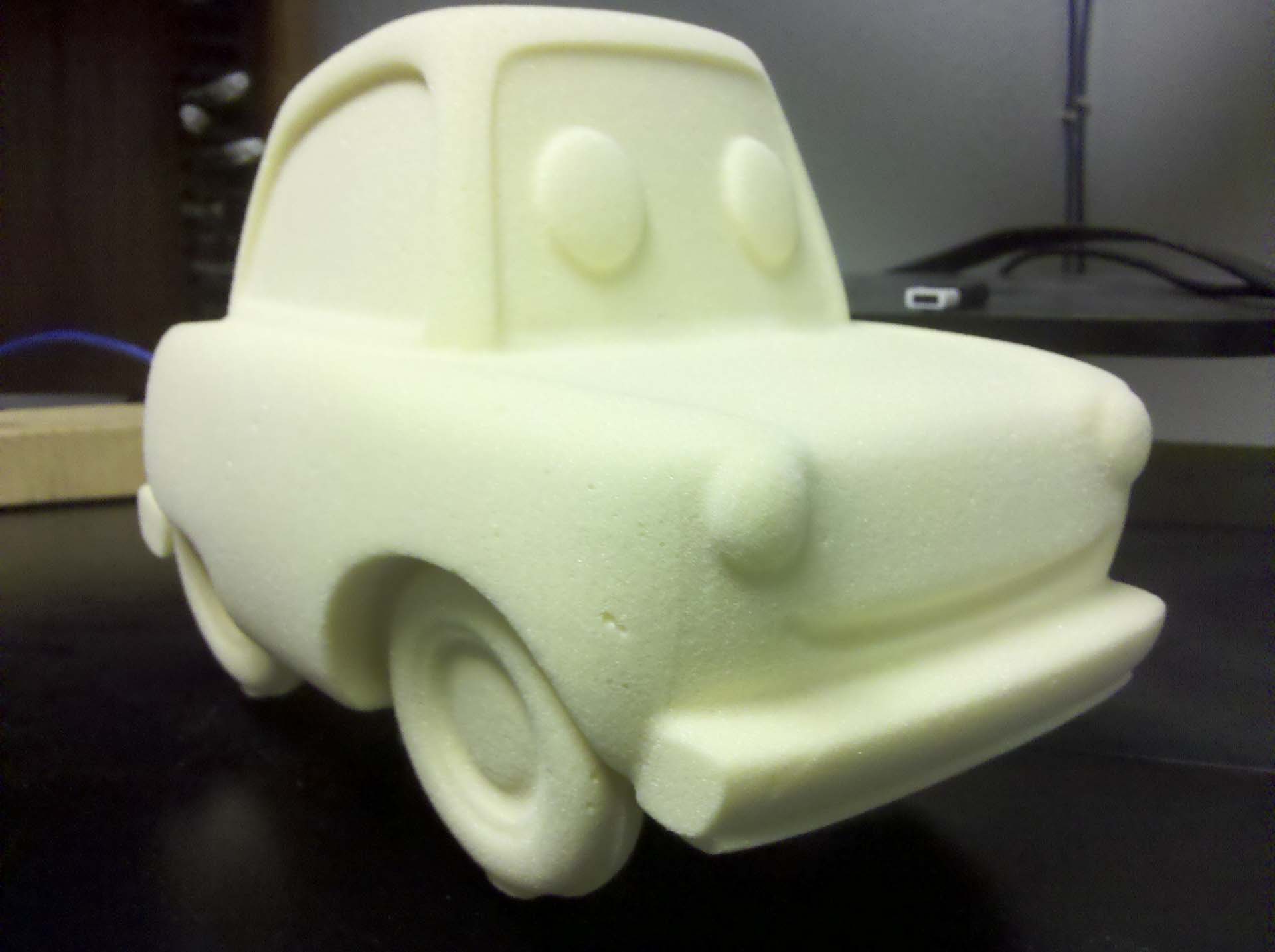 Car character foam cut